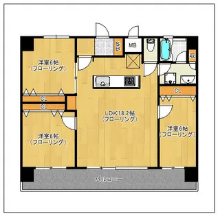 エコルクス高取【303号室】の間取り