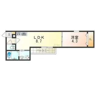 エステイトE泉大津【2階】の間取り