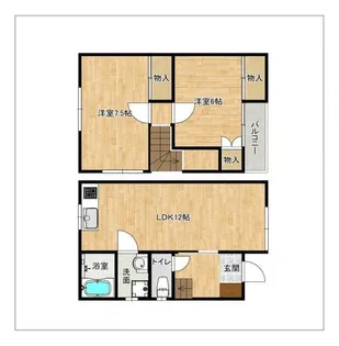メゾネット青空【1階】の間取り