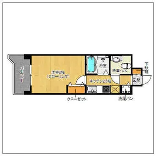 CASSIA天神南【9階】の間取り
