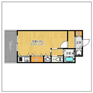 Grand E’terna福岡天神橋【1610号室】の間取り