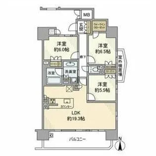 サンメゾン徳川東ELDO【4階】の間取り