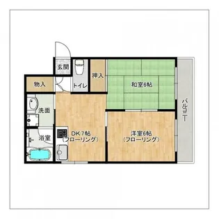 創建ビル【402号室】の間取り