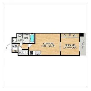 エスティメゾン薬院【8階】の間取り