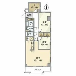 納屋橋マンションA棟【4階】の間取り