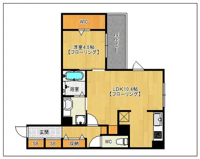 ルーチェ愛宕南【102号室】の間取り