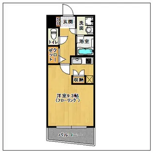 ラセット天神【5階】の間取り