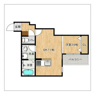 CIRCLE LIVING春日原【302号室】の間取り