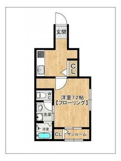 カーサ ラ ルーチェ II【202号室】の間取り