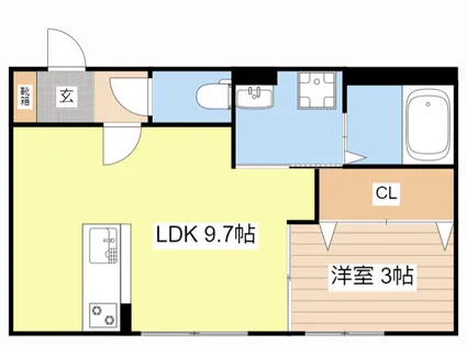 イオ・リアン日野【201号室】の間取り