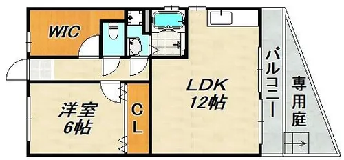 ユメノサニーハイツ【1階】の間取り