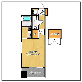 エステートモア博多公園通り【7階】の間取り