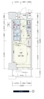 愛知県名古屋市中区千代田1丁目【マンション】の間取り