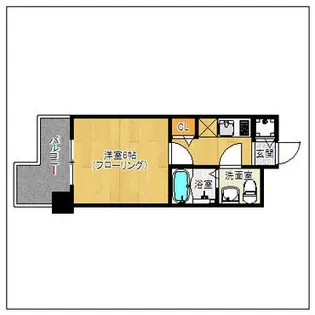 ビジネスワン天神【4階】の間取り