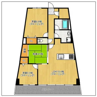 アイランドシティ・インフィニガーデン【E303号室】の間取り