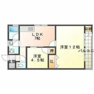 セントラルマンション【3階】の間取り