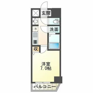 CREST TAPP 神戸湊町 NOIR【4階】の間取り