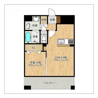 LIBTH南福岡【402号室】の間取り