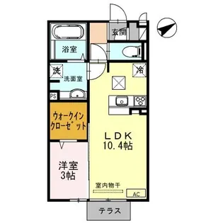 サンハイツ北条【103号室】の間取り