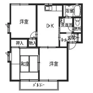 ハローヴィレッジ【A201号室】の間取り