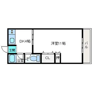 ボナール・ウエスト(ボナールWEST)【105号室】の間取り