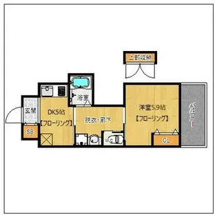 Grand E’terna福岡天神橋【1911号室】の間取り