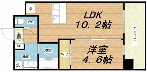 プレジオ阿波座【14階】の間取り