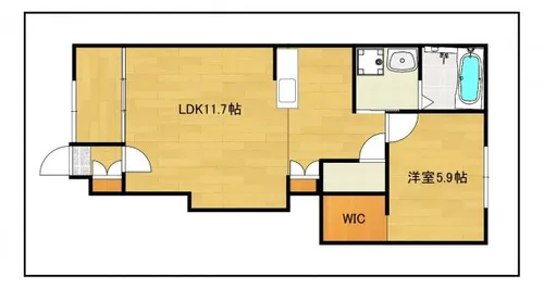 エレガンテフォレスト【102号室】の間取り