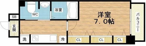 リーガル南船場【3階】の間取り