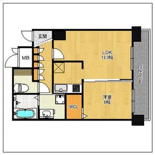 天神プレイス ウエスト【12階】の間取り