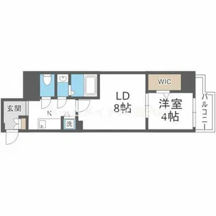ドゥーエ南堀江【6階】の間取り