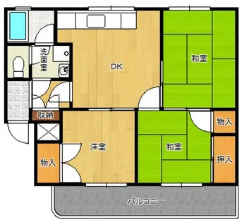 エメラルドマンション清水【5階】の間取り