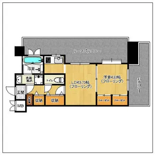 エンクレスト天神【13階】の間取り