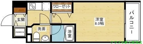 プラウドフラット新大阪【4階】の間取り