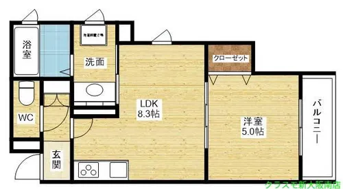 ラモーナ加島Ⅰ【1階】の間取り