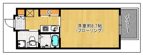 サヴォイオーサーズプレイス【7階】の間取り