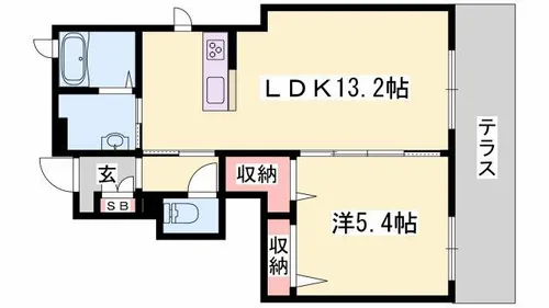 メゾン ラ・ソルピア【A103号室】の間取り