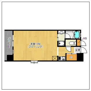 奈多パピヨン【303号室】の間取り