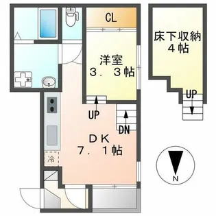ハーモニーテラス二番Ⅵ【1階】の間取り