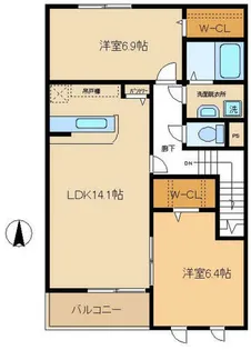 サンシャイン中筋【2階】の間取り