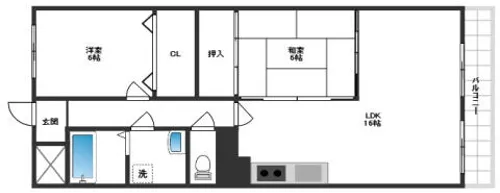 サンコーポ高槻寿マンション【304号室】の間取り