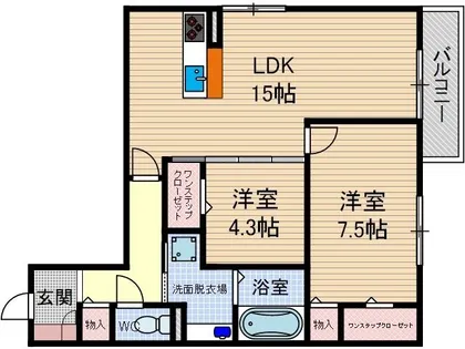 マーレ【302号室】の間取り