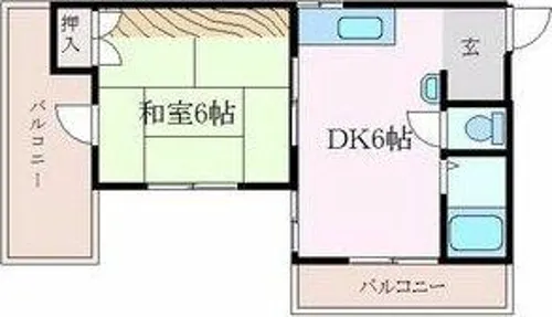 コーポカトー【2階】の間取り