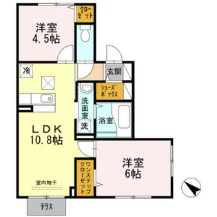 兵庫県伊丹市中野東2丁目【アパート】の間取り