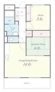 メゾンプチチェリー【4階】の間取り