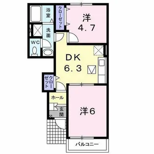 エスポワールⅡ【1階】の間取り
