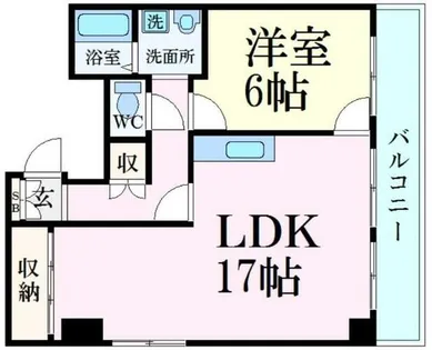 シャトー三和3号館【8階】の間取り