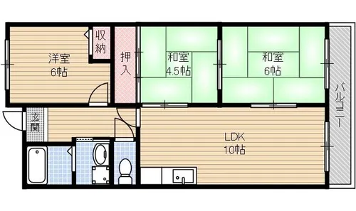 大谷グレイスハイツ2【211号室】の間取り