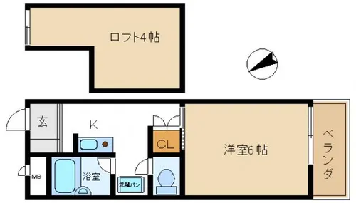 エンブレム熊取西【206号室】の間取り
