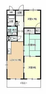 シャルダン三矢【0203号室】の間取り